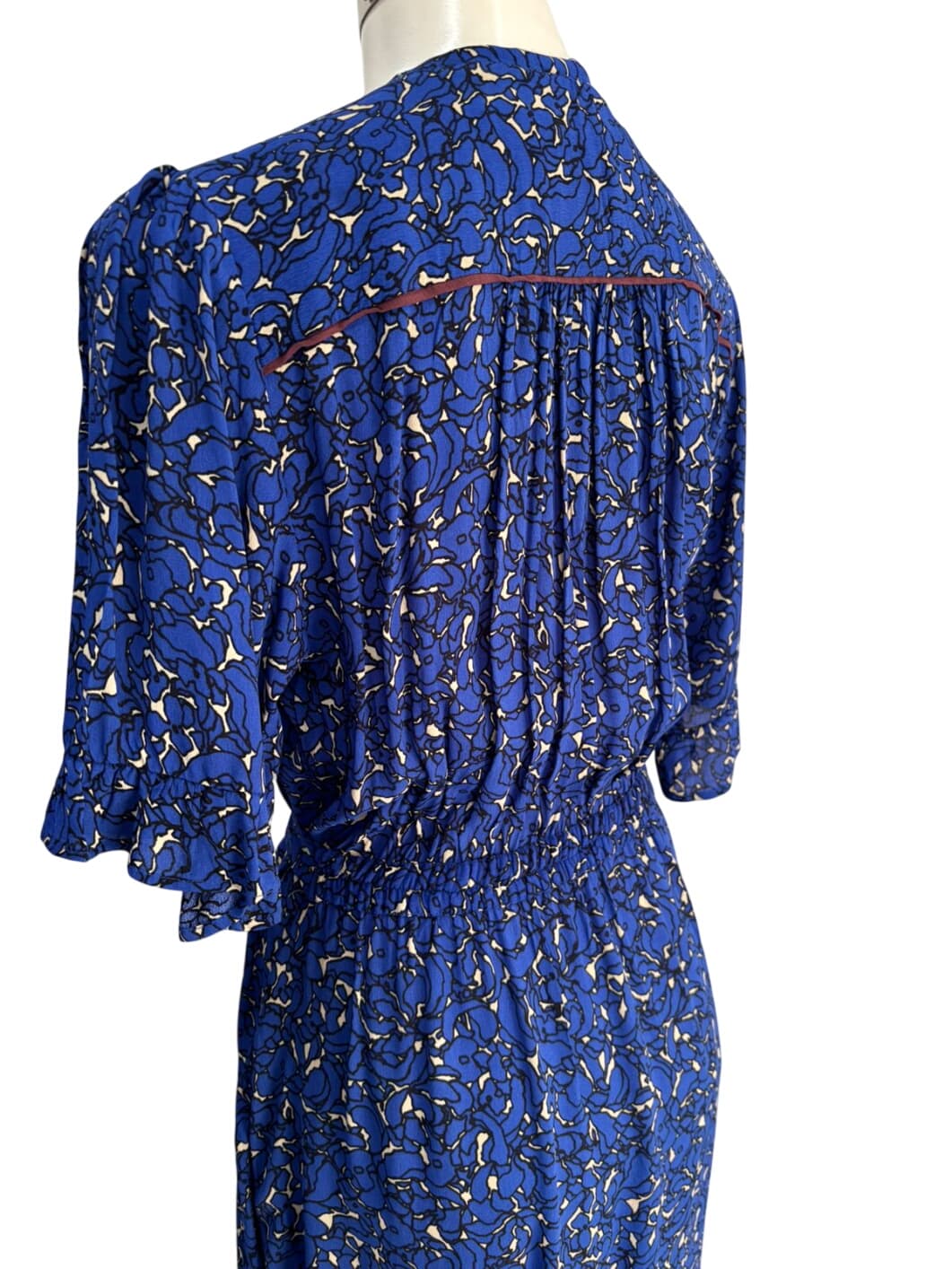 Noa Noa Petrol Blue Floral Wrap Dress – 4