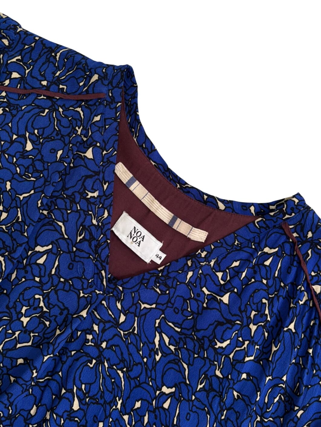 Noa Noa Petrol Blue Floral Wrap Dress – 6