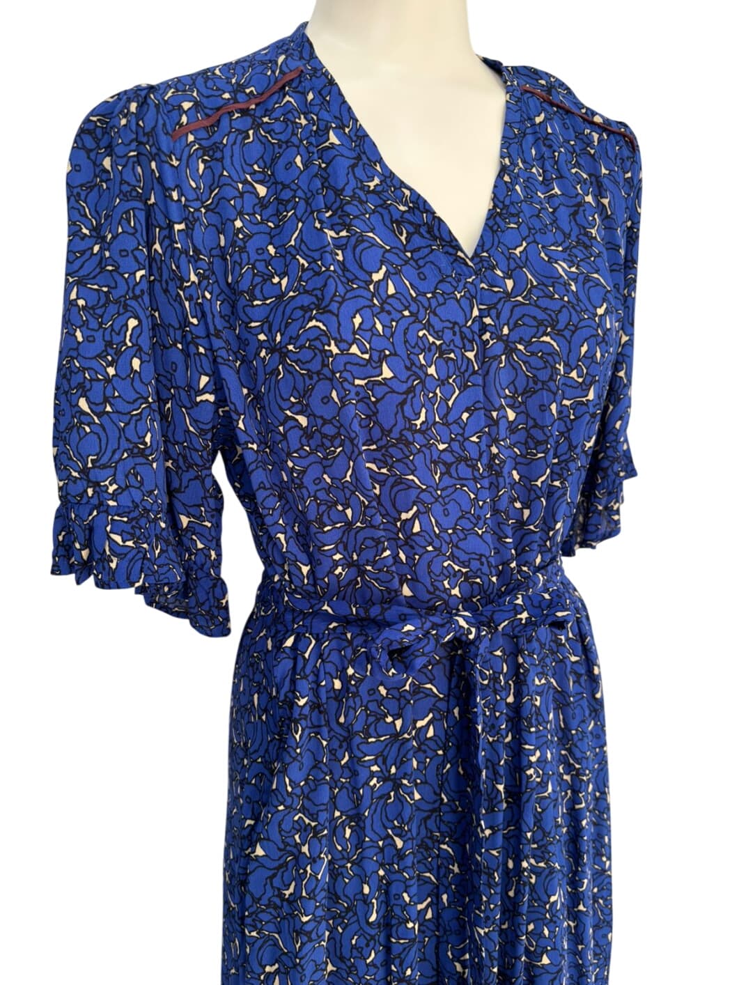 Noa Noa Petrol Blue Floral Wrap Dress – 2