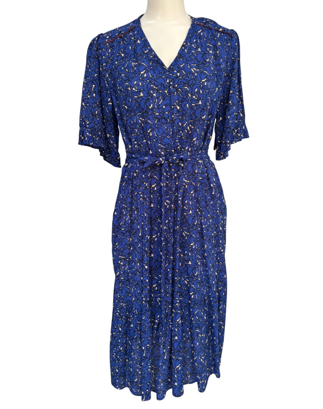 Noa Noa Petrol Blue Floral Wrap Dress – 1