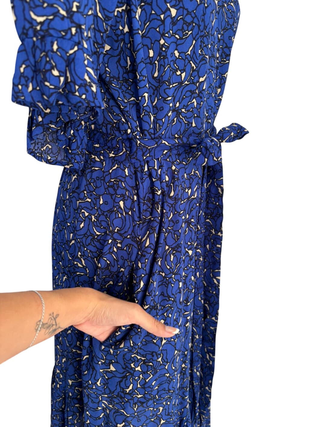 Noa Noa Petrol Blue Floral Wrap Dress – 3