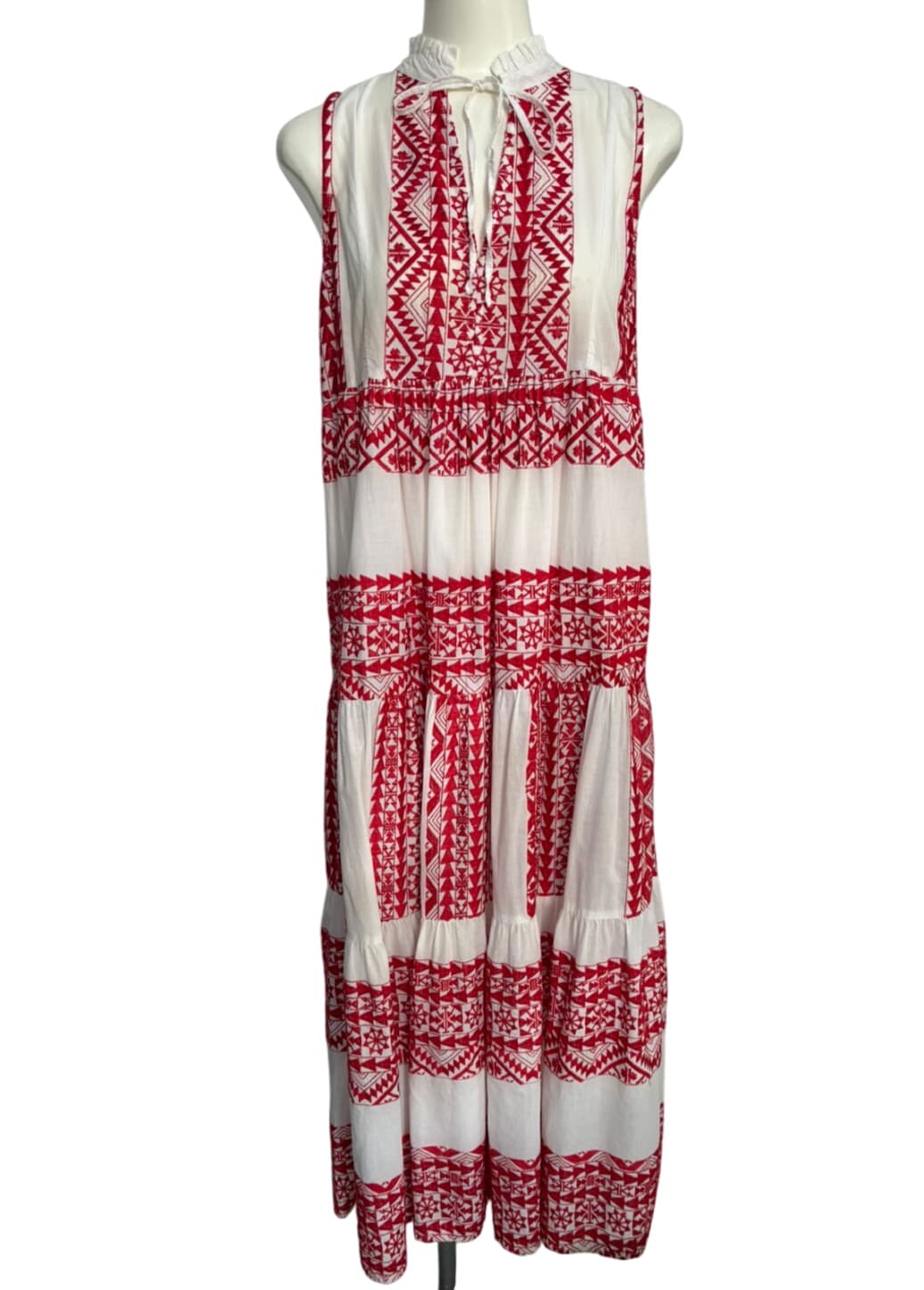 Greek Archaic Kori Embroidered Maxi Dress – 1