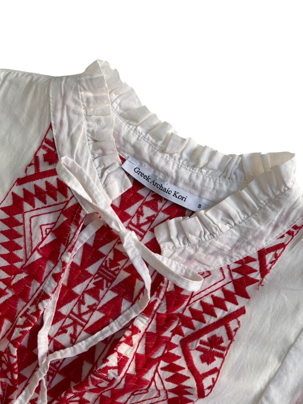 Greek Archaic Kori Embroidered Maxi Dress – 4