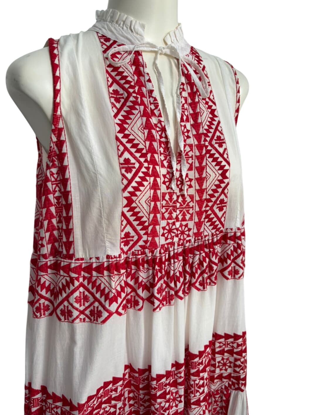 Greek Archaic Kori Embroidered Maxi Dress – 2