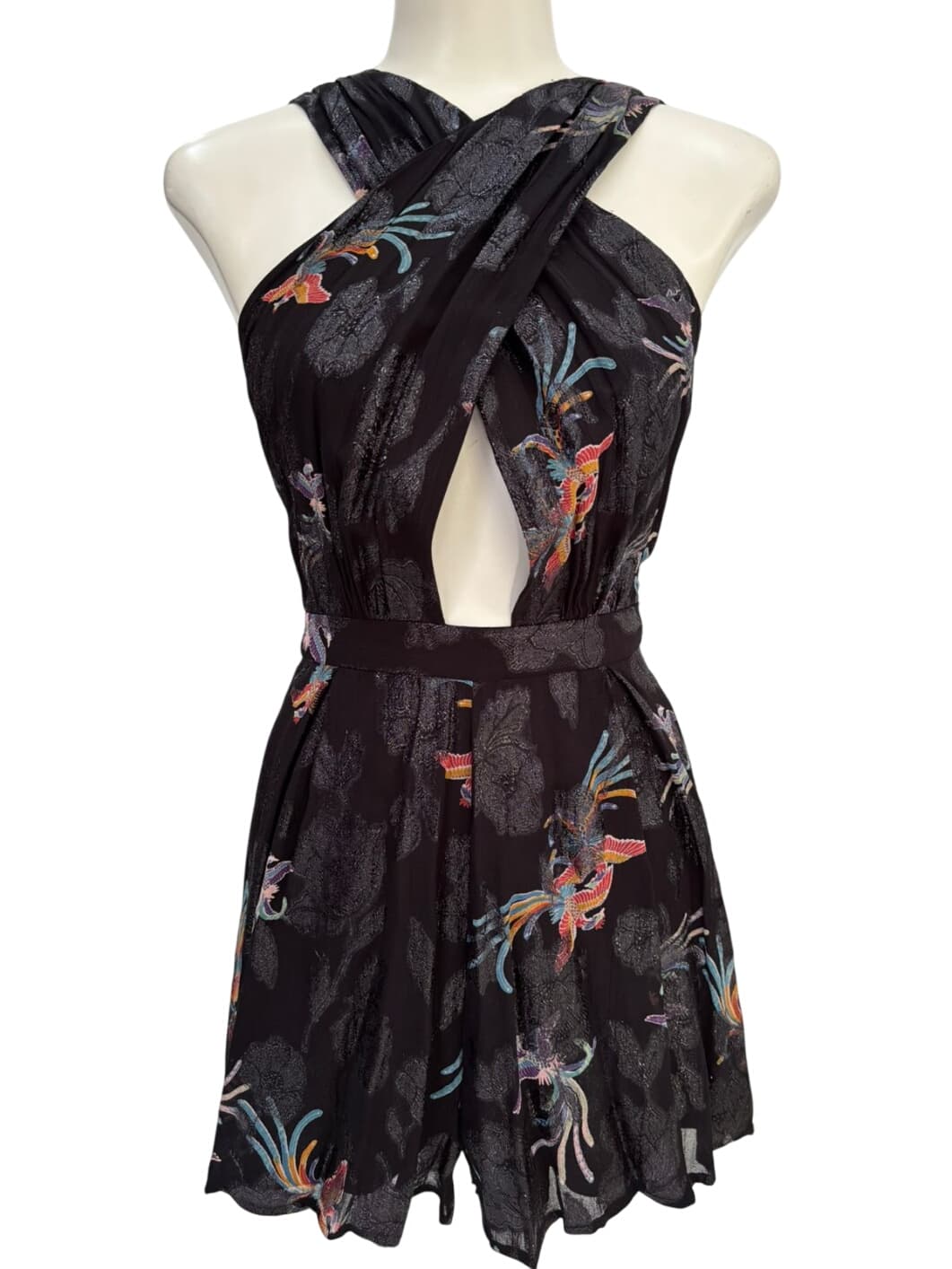 TopShop Floral Cutout Romper – 1