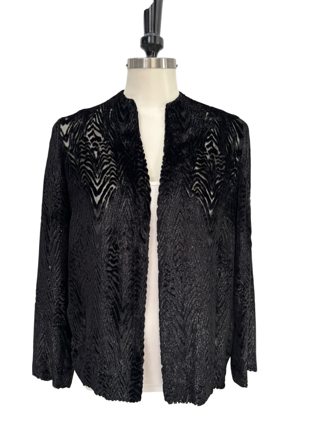 Zebra Patterned Velvet Jacket – 1