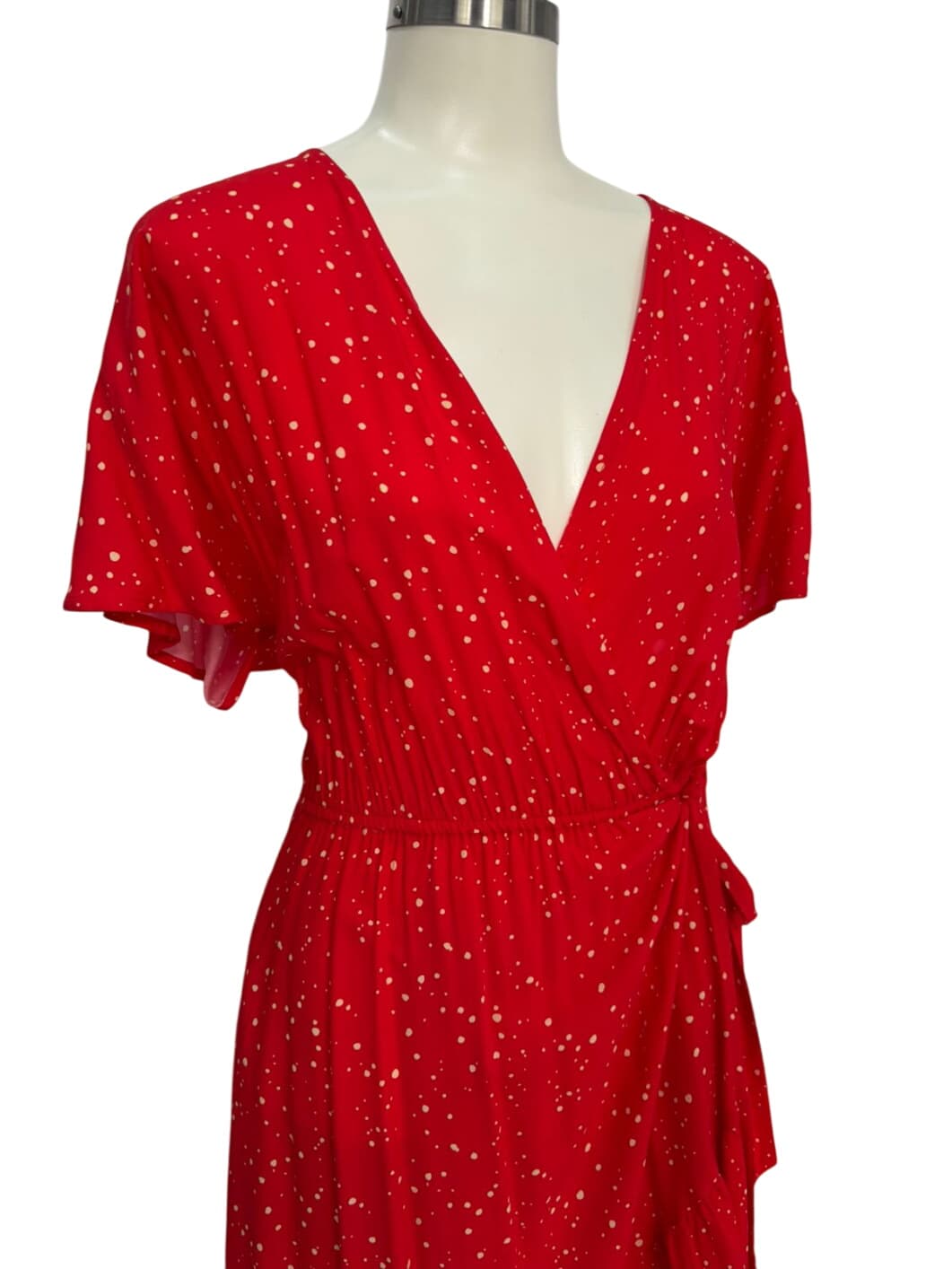 Red Wrap Dress with Dots – 2