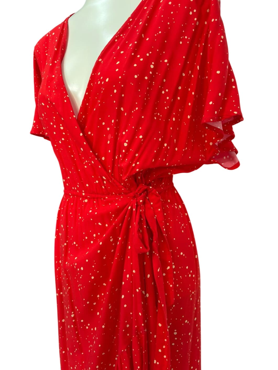 Red Wrap Dress with Dots – 3