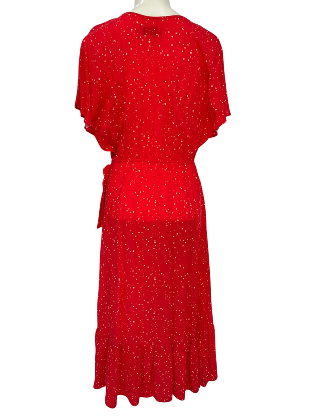 Red Wrap Dress with Dots – 4