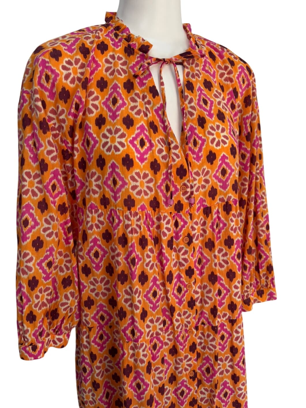 Zara Orange Patterned Maxi Dress – 2