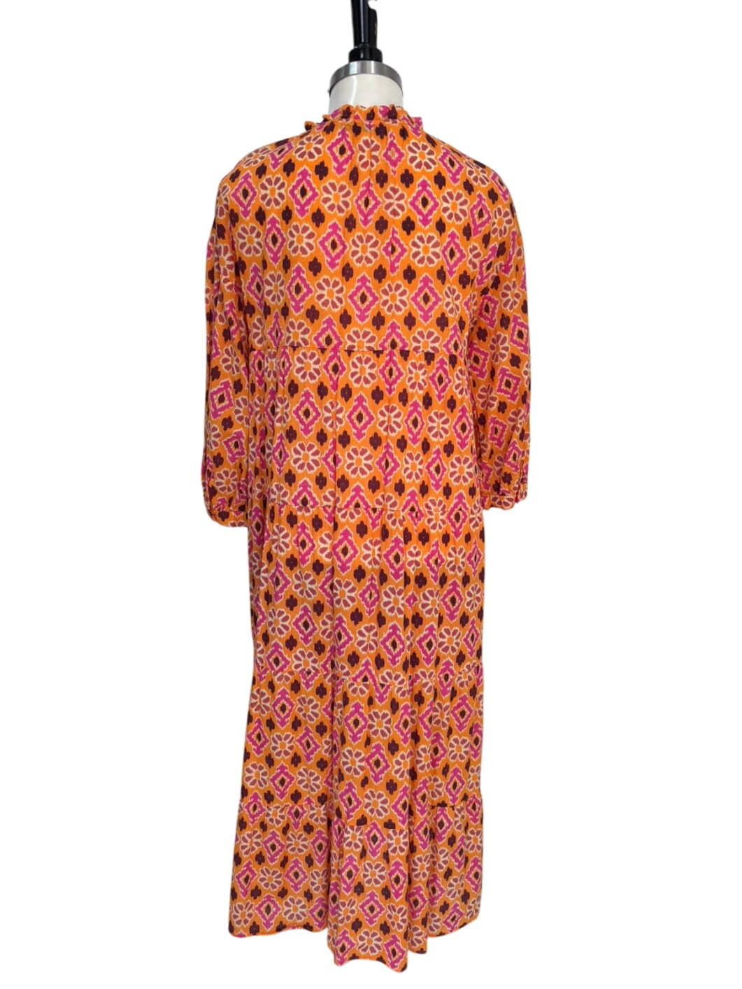 Zara Orange Patterned Maxi Dress – 3