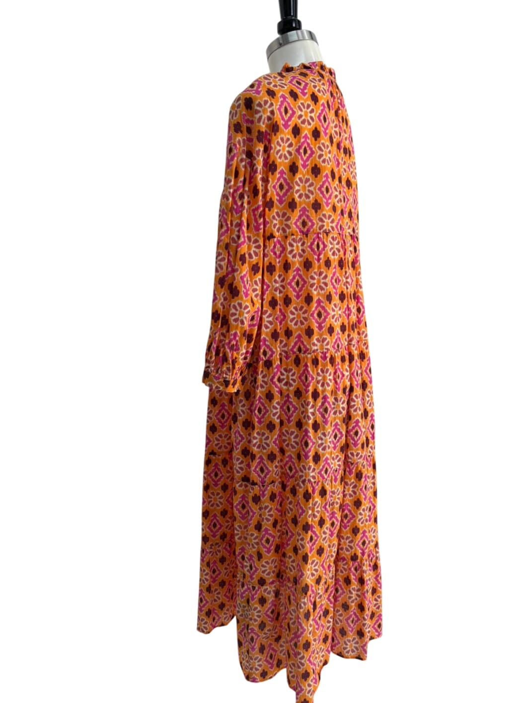 Zara Orange Patterned Maxi Dress – 4