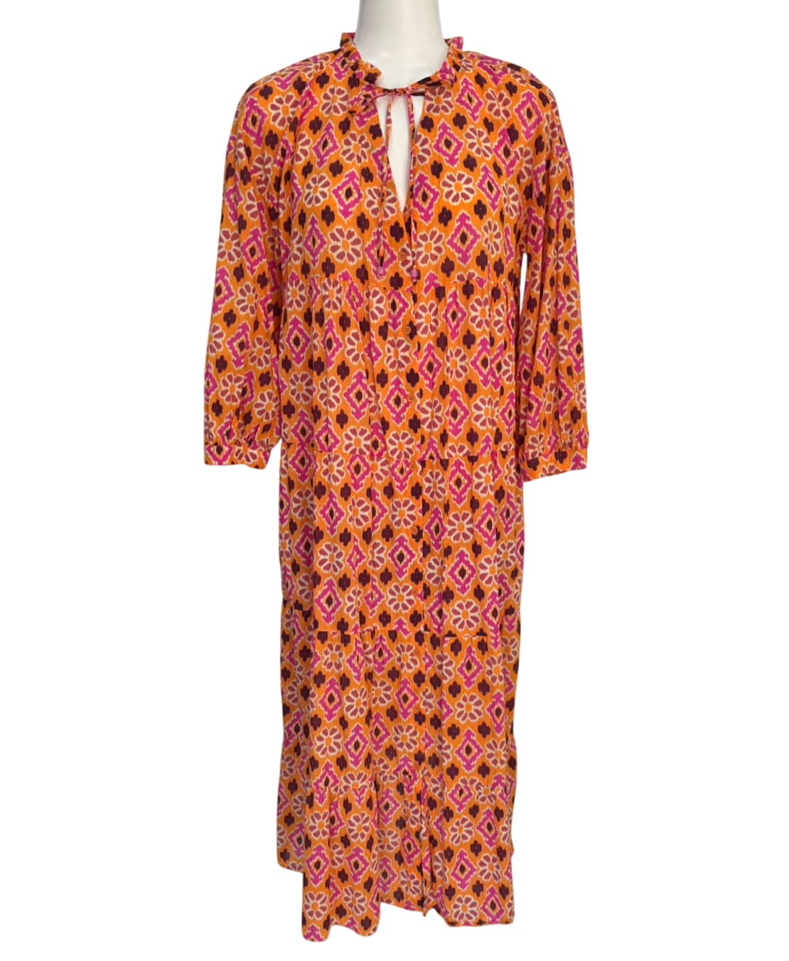 Zara Orange Patterned Maxi Dress – 1