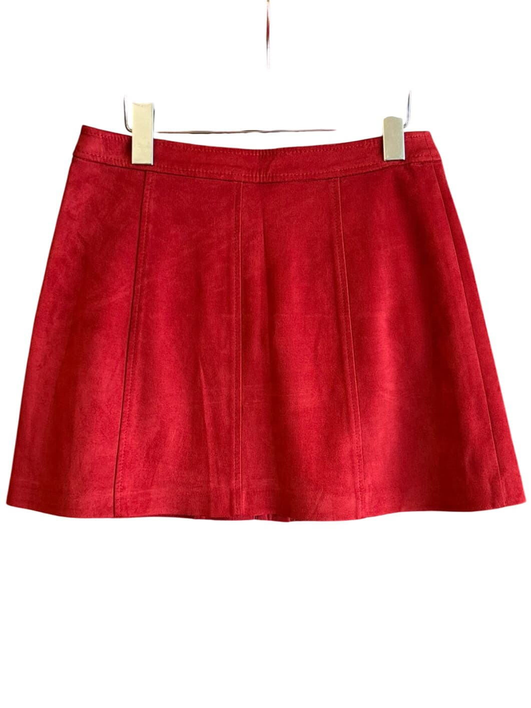 Zara Trafaluc Collection Suede Red A-Line Skirt – 2