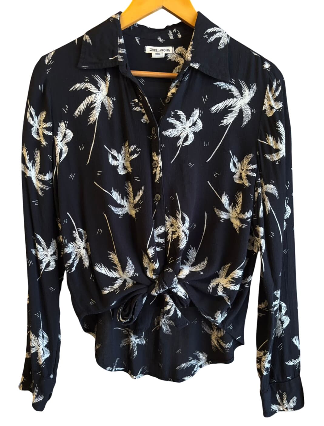 Billabong Palm Print Button-Up Blouse – 1
