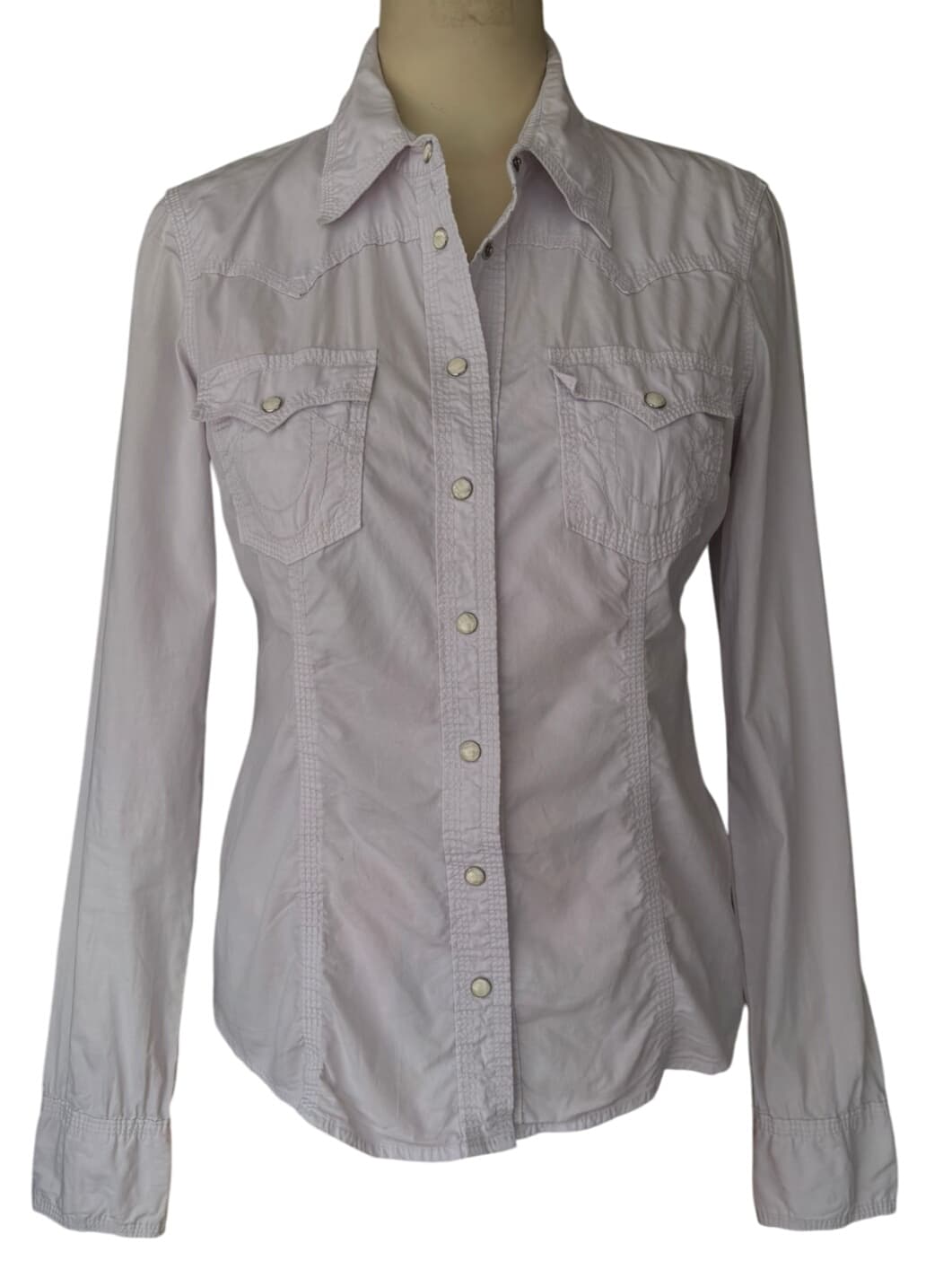 True Religion Light Purple Long Sleeve Button-Up Shirt – 1