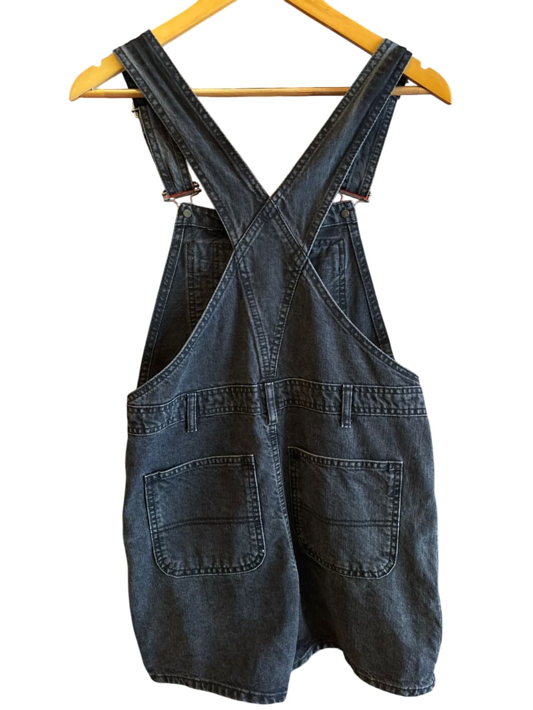 TopShop Black Denim Overall Shorts – 2
