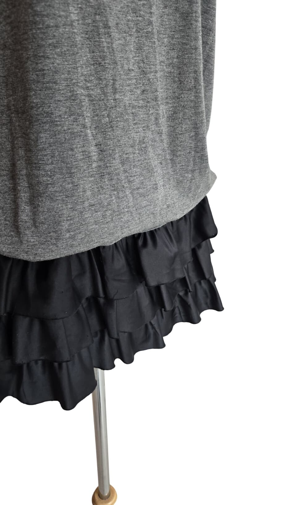 Gray Tank Dress with Ruffled Hem – 6